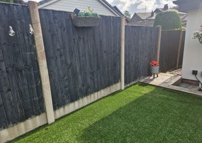 Old timber fence before composite replacement