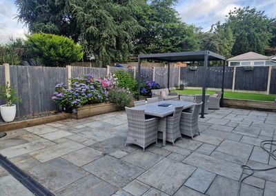 Old timber fence before composite replacement