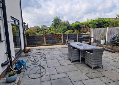 Old timber fence before composite replacement