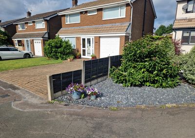 Old timber fence before composite replacement